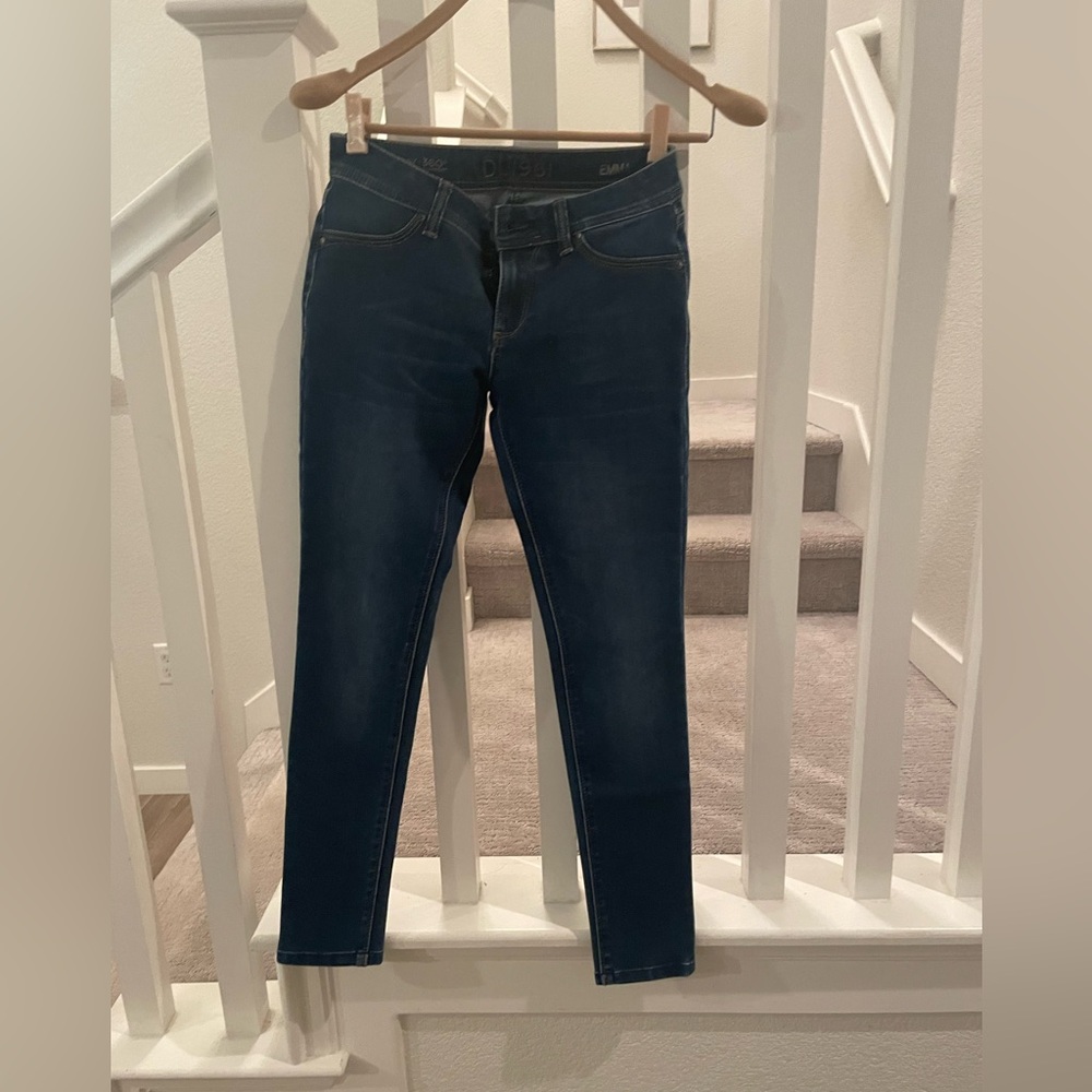 Dark blue skinny stretch jeans